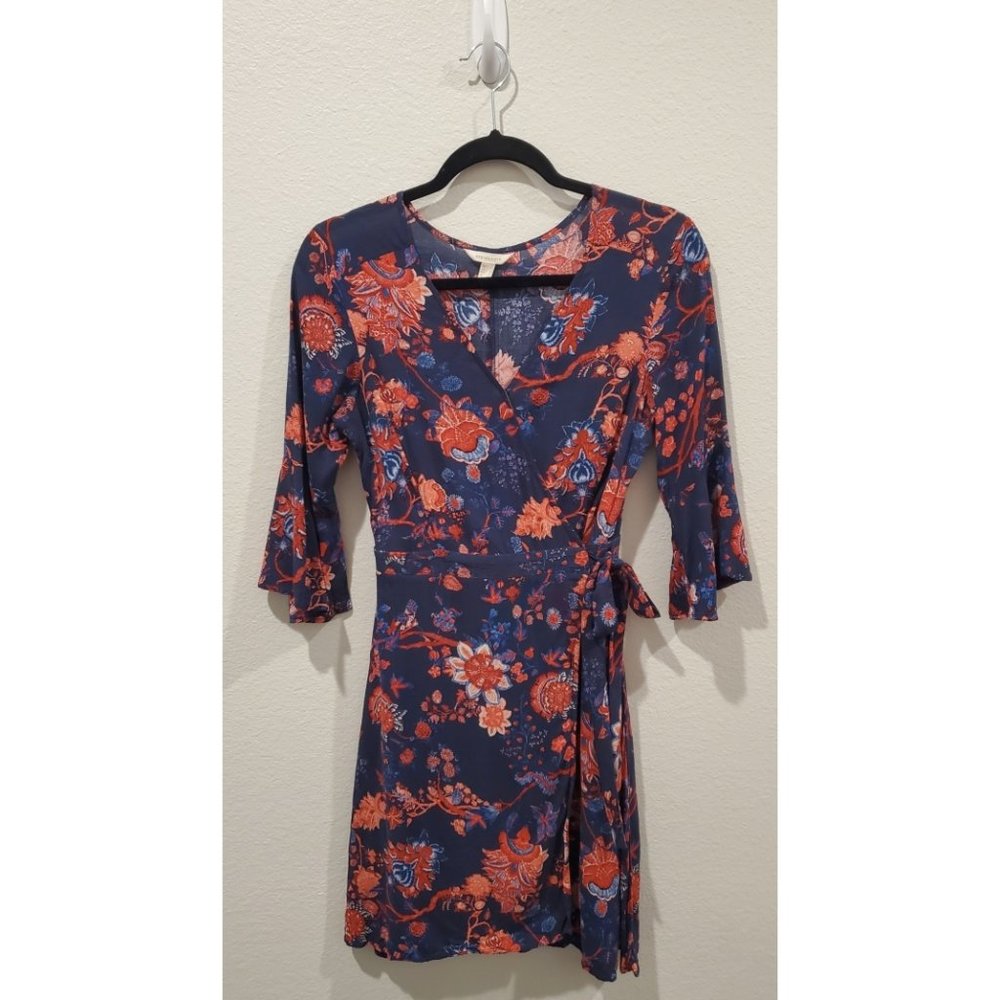 SPRINGFIELD Navy Floral Wrap Mini Dress